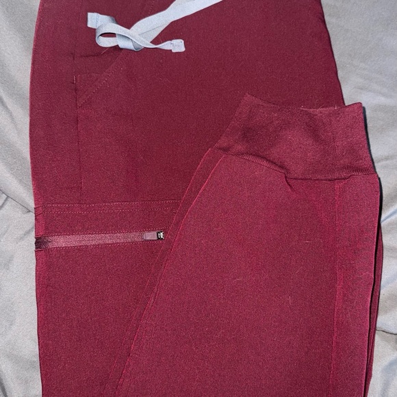 Figs Pants - Figs Burgundy Jogger Pants